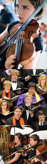 students performing